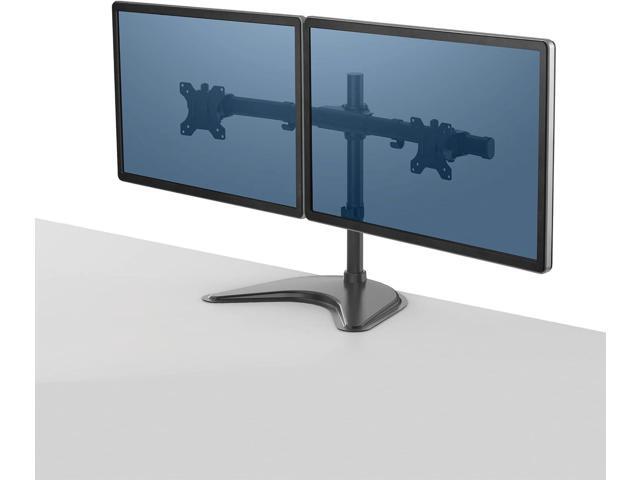Fellowes 8043701 Professional Series Free Standing Computer Monitor Stand for 2 Monitors with Horizontal Monitor Arms, 27 Inch Monitor Capacity