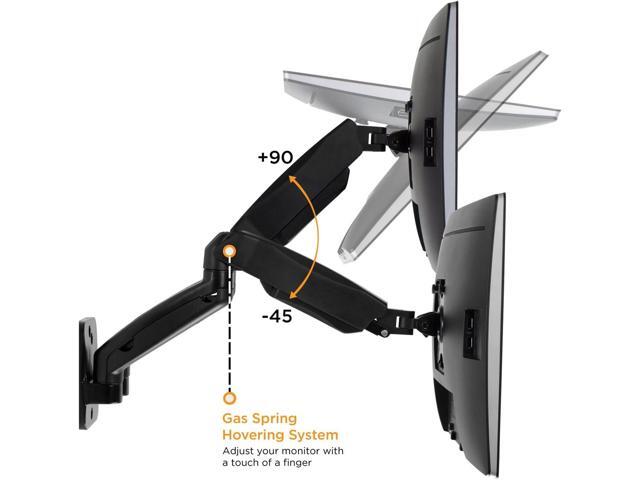 Mount-It! Dual Monitor Wall Mount - 2 Monitor Wall Mount Arms - Full Motion Adjustable Computer Monitor Wall Mount with Articulating Arms for up to...