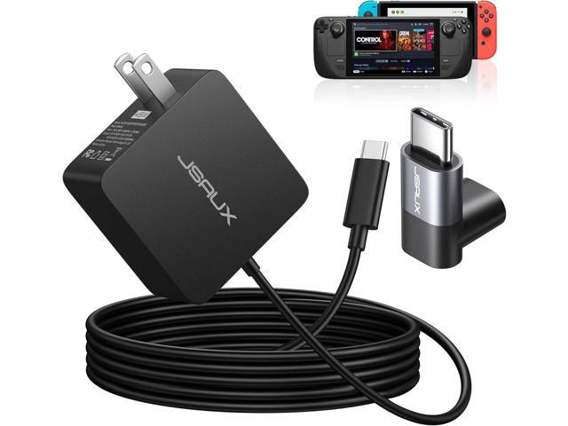 JSAUX 45W USB-C Power Delivery Charger, Intelligent Output Adjustment, Compatible with Steam Deck, Switch