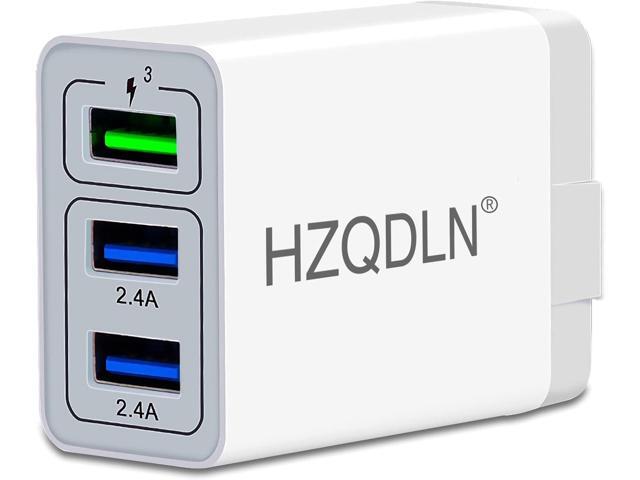 Fast Wall Charger QC 3.0 USB Quick Charge 3 Ports Tablet iPad Phone Charger Adapter Travel Plug Compatible iPhone X/Xs/XS Max/XR/8/8+/7P/7/6/5...