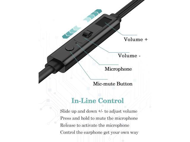 DUKABEL USB Wired Earbuds, USB Headphone with Mic for PC/ PS4/ PS5, 6FT in-Ear Stereo Earphones Headsets with Volume Control for Office Live...