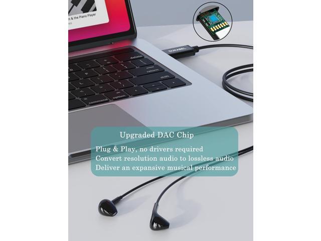 DUKABEL USB Wired Earbuds, USB Headphone with Mic for PC/ PS4/ PS5, 6FT in-Ear Stereo Earphones Headsets with Volume Control for Office Live...