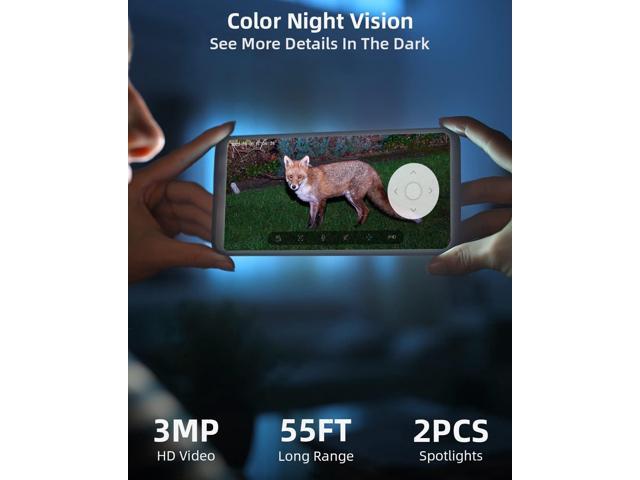 MUBVIEW Solar Security Cameras Wireless Outdoor, 2K 360° PTZ Battery Powered Outdoor Camera, 2.4Ghz WiFi Home Security Camera, Color Night Vision,...