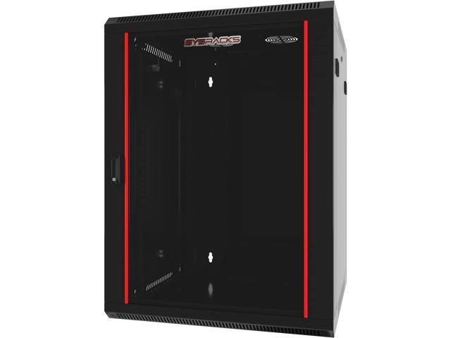 Wall Mount Server Rack Cabinet Locking Computer Cabinet Network Enclosure for Electronics Security Audio Video AV Equipment Data Rack 24-Inch Depth...