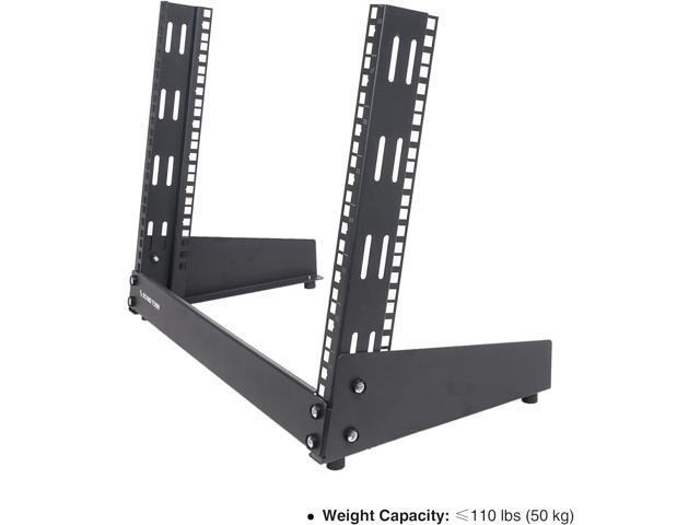 Sound Town 8U 2-Post Desktop Open-Frame Rack, for Audio/Video, Network Switches, Routers, Patch Panels (ST2PF-8LW)
