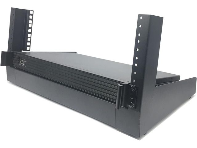 JINGCHENGMEI 4U Desktop Server Rack 19 inches Open Frame Rack- 2 Post Free-Standing Rack Switch Depth for Patch Panel, Data, AV, IT,Studio or...