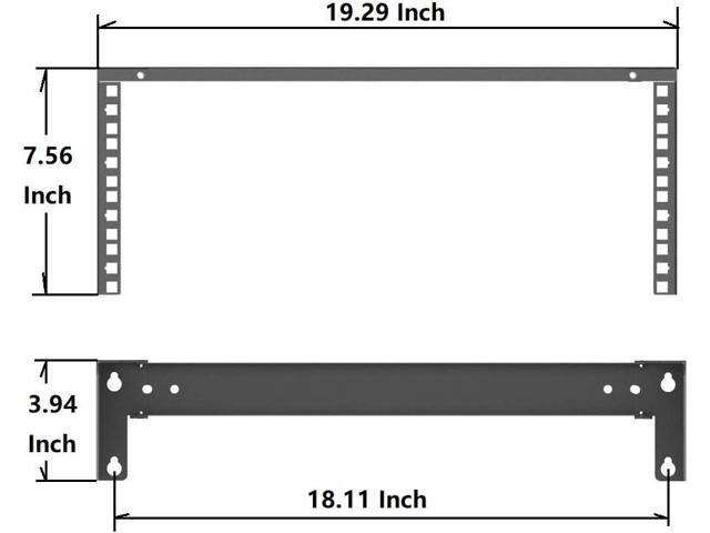 4U Folding 19 Inches Cold Rolled Steel Wall Mountable Simple Vertical Rack and Networking Euipment Rack Including Hardware for Assembly (4U100)