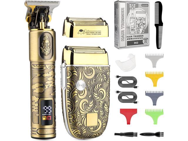 Soonsell T Blade Hair Trimmers for Family+Foil Shaver Trimmer Set,Man Professional Cordless Barbers Clippers Set Blade Close Cutting Beard Trimmer.