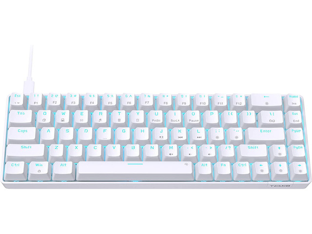 DIERYA T68SE Wired 60% Mechanical Gaming Keyboard, LED Backlit Ultra-Compact 68 Keys Office Keyboard with Stand-Alone Arrow/Control Keys for...