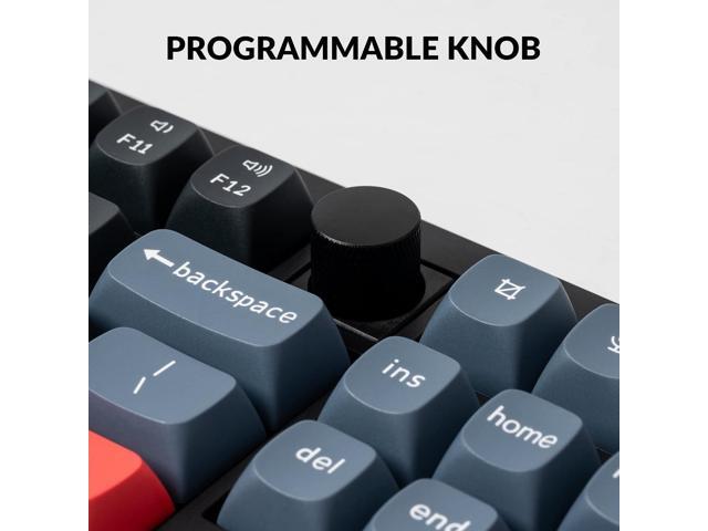 Keychron V3 Wired Custom Mechanical Keyboard Knob Version, TKL QMK/VIA Programmable with Hot-swappable Keychron K Pro Brown Switch Compatible with...
