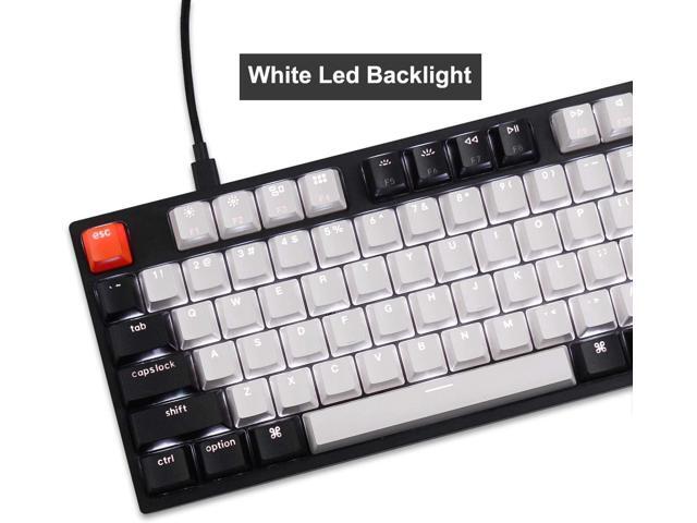 Keychron C1 87 Key TKL Wired Mechanical Keyboard for Mac Windows, 80% Layout Gateron Brown Switch White LED Backlit Double-Shot ABS Keycaps, USB-C...