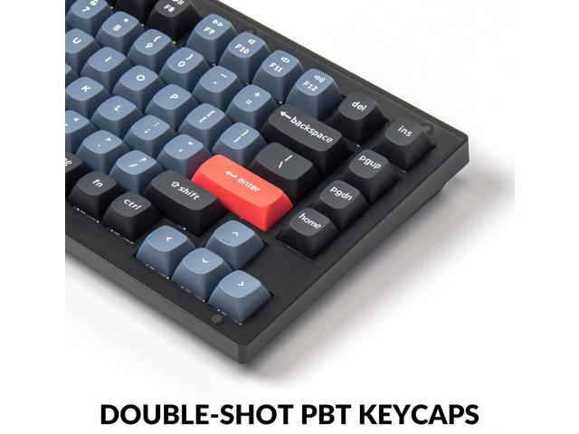Keychron V1 Wired Custom Mechanical Keyboard, 75% Layout QMK/VIA Programmable Macro with Hot-swappable Keychron K Pro Red Switch Compatible with...