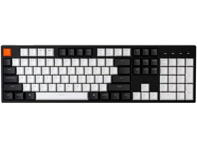 Keychron C2 Full Size Wired Mechanical Keyboard for Mac, Hot-swappable, Gateron G Pro Brown Switch, White Backlight, 104 Keys ABS keycaps Gaming.