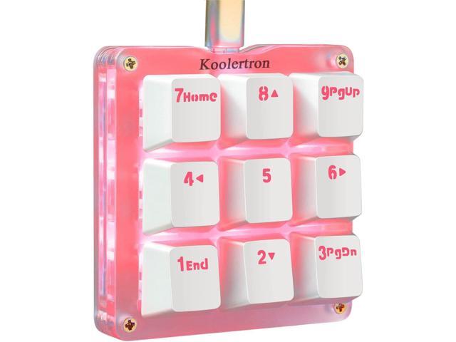Koolertron One Handed Macro Mechanical Keyboard, RGB LED Backlit Portable Mini One-Handed Mechanical Gaming Keypad OSU! Keyboard 9 Fully.