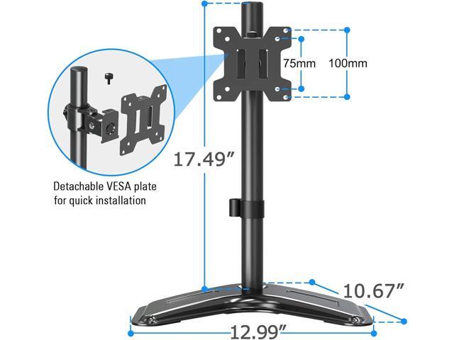 MOUNTUP Single Monitor Stands, Freestanding VESA Monitor Desk Mount fits 13'' to 32'' Computer Screen with Height Adjustable, Swivel, Tilt,...