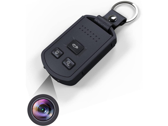 Jigayao 1080p Car Key Mini Security Hidden Spy Camera for Video and Photos,Motion Detection Night Vision Keychain Spy Camera Sport Mini...