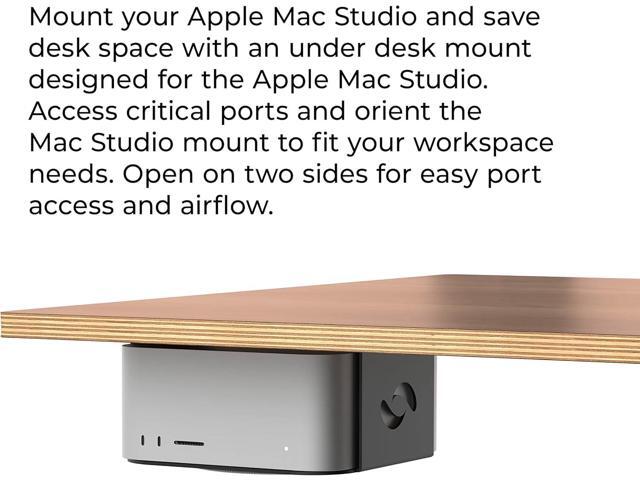 HumanCentric Under Desk Mount Compatible with Mac Studio, Mounting Stand Bracket for M4 M3 M2 M1, Heat Dissipation, Anti-Scratch, Secure or Hide...