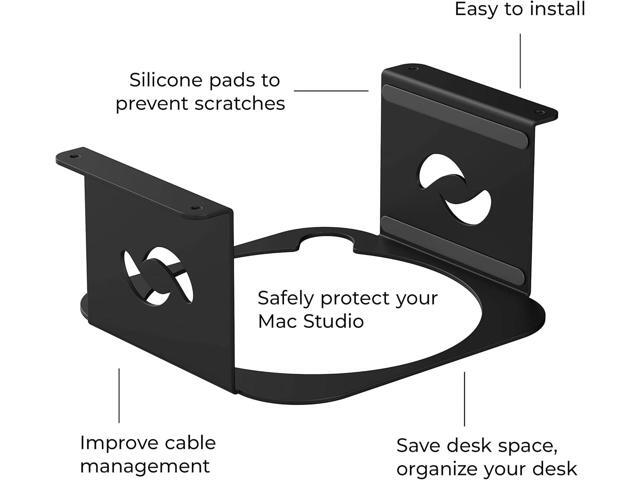 HumanCentric Under Desk Mount Compatible with Mac Studio, Mounting Stand Bracket for M4 M3 M2 M1, Heat Dissipation, Anti-Scratch, Secure or Hide...