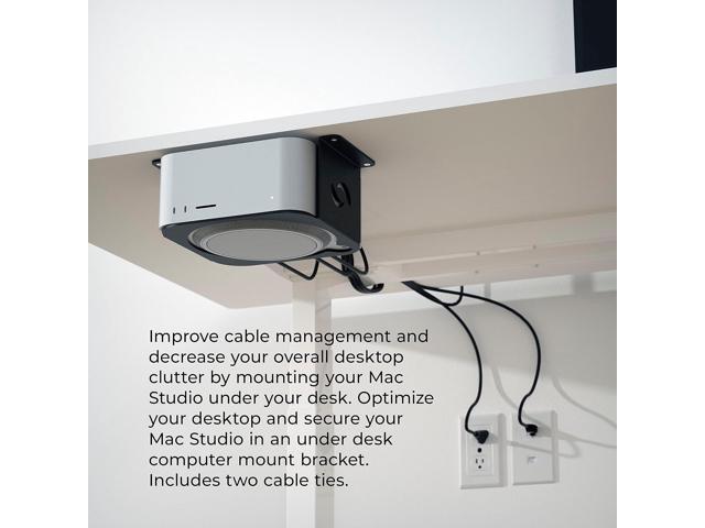 HumanCentric Under Desk Mount Compatible with Mac Studio, Mounting Stand Bracket for M4 M3 M2 M1, Heat Dissipation, Anti-Scratch, Secure or Hide...