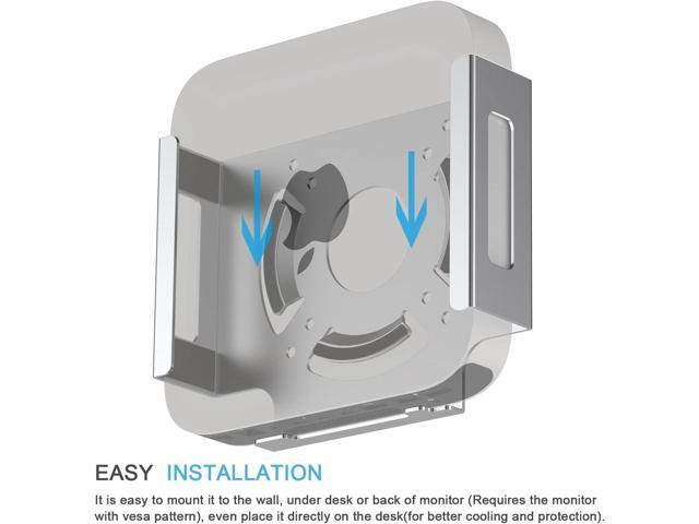 IFCASE Mac Mini M2 Mount, Heat Dissipation Design Anti-Scratch Behind Monitor, Under Desk, Wall Mount Stand for Mac Mini 2011 to 2023 M2 Pro,...