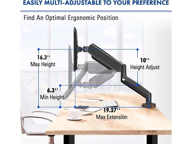 Spring LCD Monitor Arm with USB and Multimedia Ports