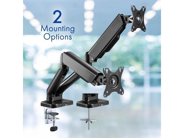 Dual Spring LCD Monitor Arms with USB and Multimedia Ports