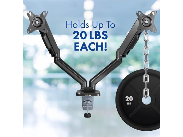 Dual Spring LCD Monitor Arms with USB and Multimedia Ports