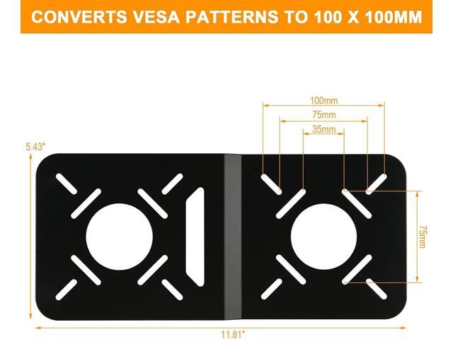VESA Mount Adapter Extender Bracket: CaSZLUTION Universal VESA Conversion Plate Compatible with Intel NUC VESA Monitor 35 by 75 mm to 100 by 100 mm...