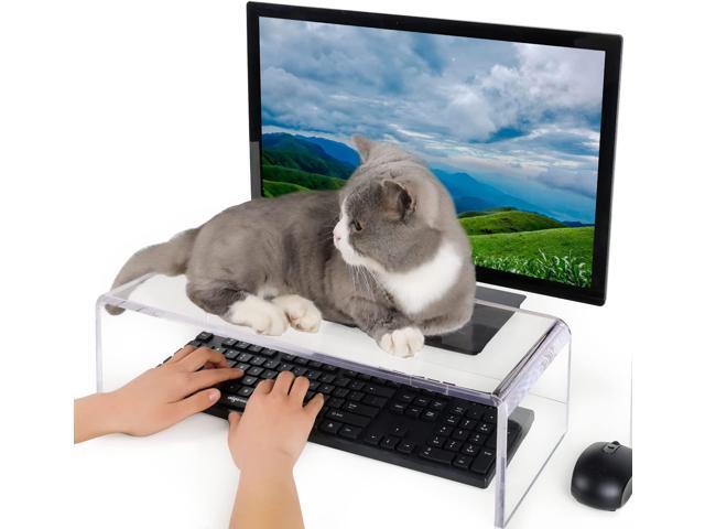 Anti-Cat Keyboard Cover, Laptop Keyboard Covers cat Proof, Clear Keyboard Protector, PC Desk Stand for Keyboard Storage Acrylic Monitor Stand Riser.