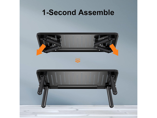 Bracwiser Foldable Monitor Riser Metal Computer Stand for Desk 3 Height Adjustable Laptop Stand with Pen Storage, MST013