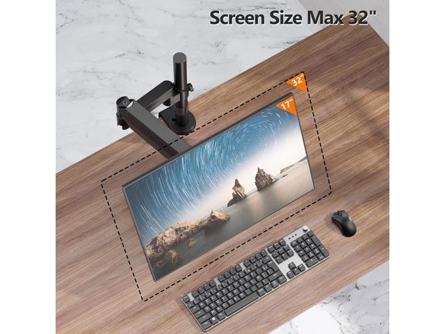 WALI Single Monitor Mount, Computer Monitor Stand for Desk Fits 13-32 Inch, Monitor Arm Desk Mount Hold up to 17.6lbs,Gas Spring Arm Full...