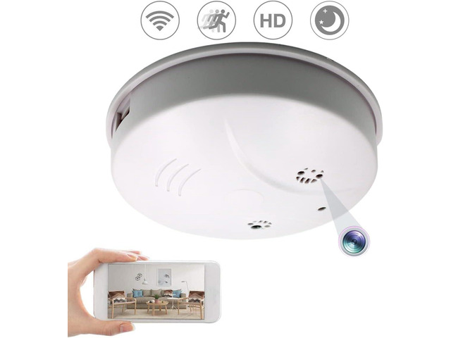 Pelay Upgrade Hidden Camera Smoke Detector HD 1080P WiFi Smoke Detector Spy Cameras Wireless Nanny Cam with Motion Detection/Night Vision for Home...