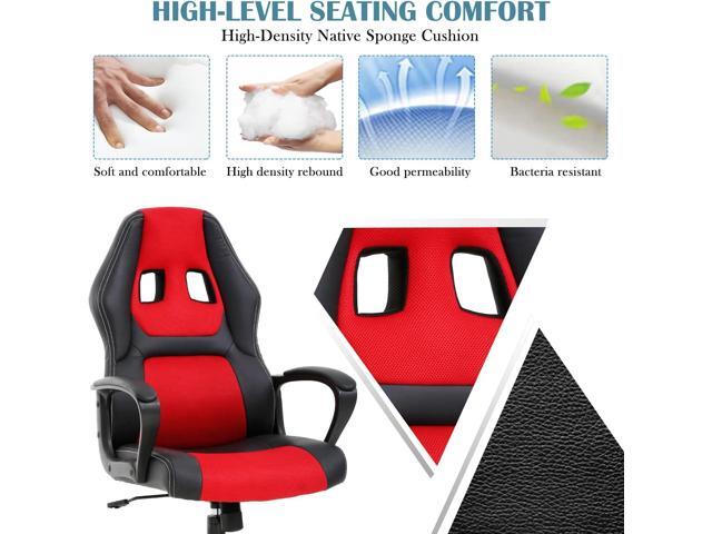 PC Gaming Chair Ergonomic Computer High-Back Racing with Lumbar Support Armrest Adjustable PU Leather Swivel Rolling Executive Office Desk for Home...