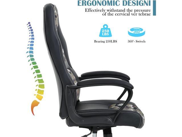 Computer Chair Ergonomic Desk Chair, Racing Gaming Chair with Armrest &Height Adjustable, High Back Computer E-Sports Chair, Task Swivel Executive...