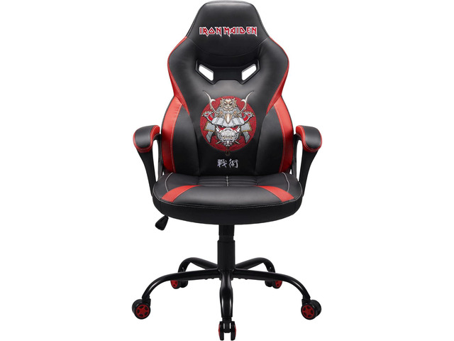 SUBSONIC Iron Maiden - Gaming Chair - Gamer Office seat Senjutsu Black and red - Size S/M