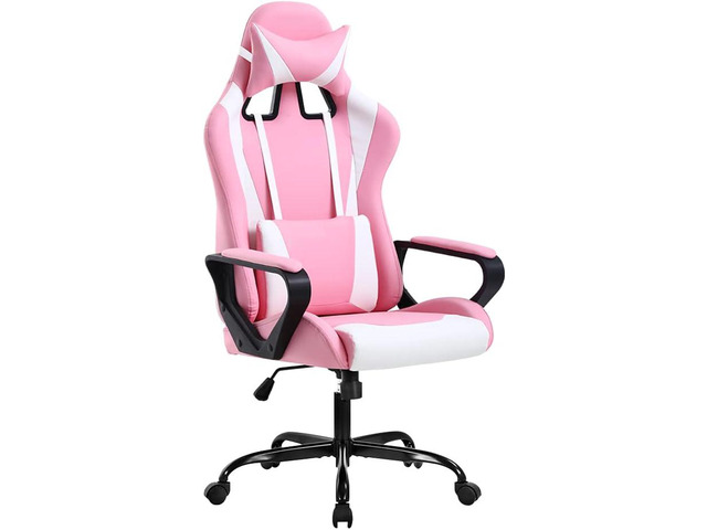 Gaming Chair High Back Ergonomic Leather Office Chair Adjustable Swivel Desk Chair Reclining Racing PC Computer Chair with Lumbar Support and...