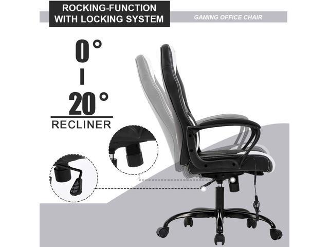 Gaming Chair Office Chair Desk Chair Massage Ergonomic PU Leather Racing Chair with Lumbar Support Headrest Armrest Task Rolling Swivel Computer...