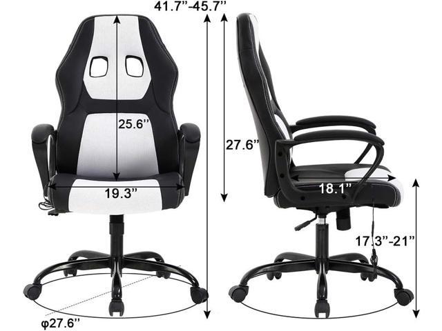 Gaming Chair Office Chair Desk Chair Massage Ergonomic PU Leather Racing Chair with Lumbar Support Headrest Armrest Task Rolling Swivel Computer...