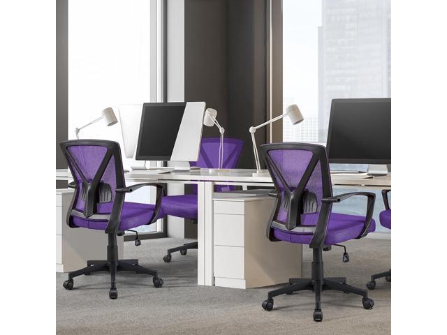 Topeakmart Ergonomic Office Chair Mid-Back Mesh Swivel Computer Chair Lumbar Support Comfortable Executive Adjustable Height with Armrests for...