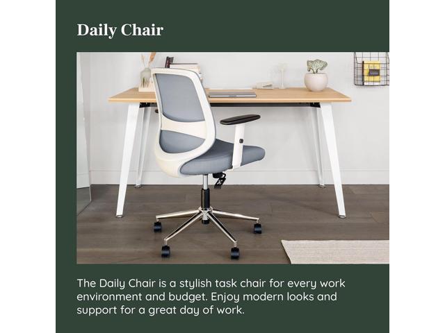 Branch Daily Chair - Computer Office Chair with Swivel, Lumbar Rest, and Adjustable Armrests - Sustainable, Stylish Mesh, & Adjustable Armrests -...