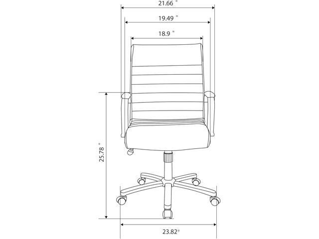 Realspace Modern Comfort Series Winsley Bonded Leather Mid-Back Chair, Gray