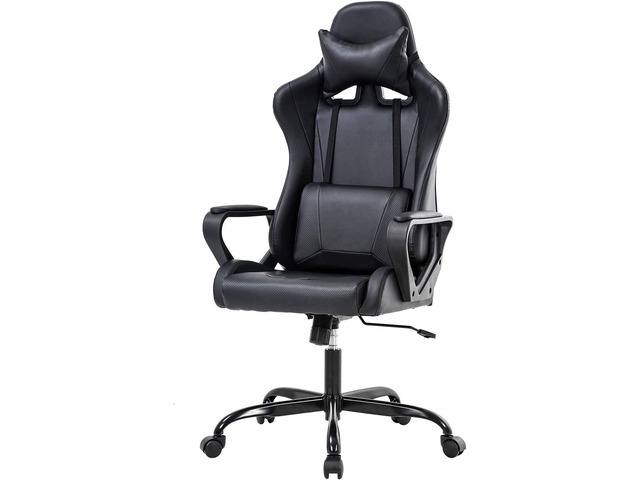 High Back Gaming Chair Ergonomic Racing Heavy Duty Office Chair Pc Video Game Chair, Lumbar Support with Arms & Headrest Chic Racing Style Desk...