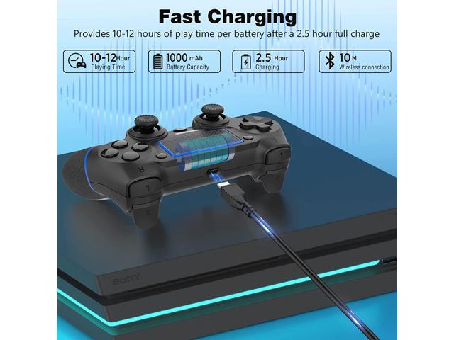 Y Team Wireless Controller for PS4, Wireless PS4 Gaming Controller USB Gamepad Joypad Controller with Dual-Vibration for PS4/ Slim/Pro/PC(Win 7/8/10)