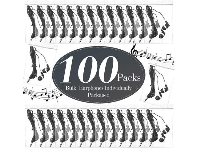 Konohan 100 Pack Bulk Earbuds for Classroom, Student Basic Headphones in Ear for Kids Schools Libraries Laptop,3.5 MM Earbuds Dot Headphones,...