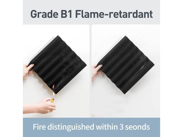 Sound Proof Foam Panels - 12 x 12 x 2 Inches 36 Pack Wedges Acoustic Foam Panels Sound Proofing Padding for Walls and Ceiling High Density Foam...