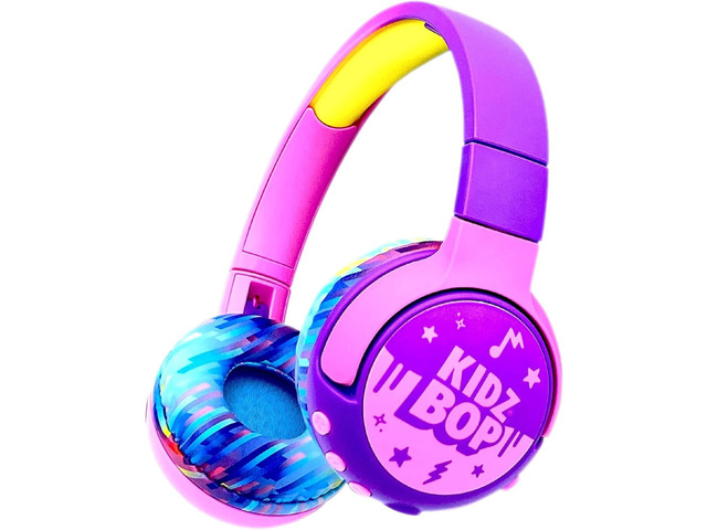 Kidz Bop Bluetooth Headphones for Kids Hi-Def Microphone & Speakers 94dB Volume Limiting Wireless Adjustable School Use Christmas 2022...