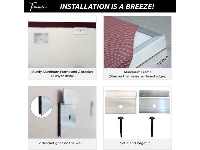 Tönnen Acoustic Panel Black Fiberglass 2-pack Professional sound absorbing Panel Decorative sound proof panel wall panel (36x13x2 in) - Black