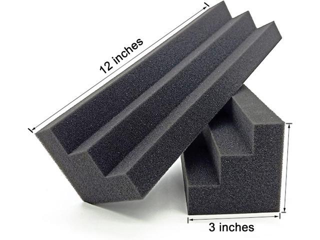 Acoustic Foam Panels 12' X 3' X 3' Bass Traps Acoustic Foam Corner, Sound Proof Foam Panels for Wall, Sound Dampening Panels for Studio, Home or...