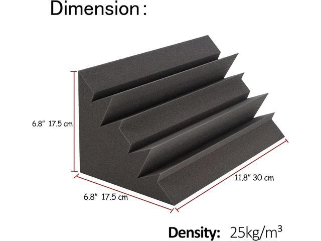 Acoustic Foam Bass Traps 8 Pack, 12' X 7' X 7' Corner Bass Trap, Sound Absorbing Foam, High Density Studio Foam