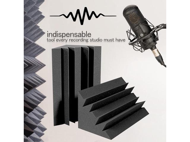 Acoustic Foam Bass Traps 8 Pack, 12' X 7' X 7' Corner Bass Trap, Sound Absorbing Foam, High Density Studio Foam